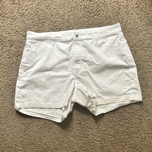 White Jean Shorts